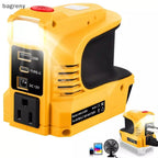 Inversor de Energia 200W para Eletrodomésticos – USB, Tipo-C e Luz LED